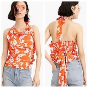 Jcrew halter top with smocked back